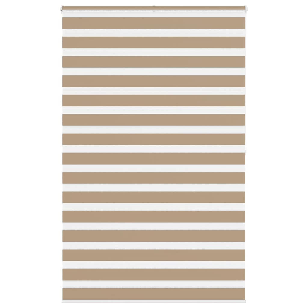 vidaXL Doppelrollo Sandbraun 140x200 cm Stoffbreite 135,9 cm Polyester