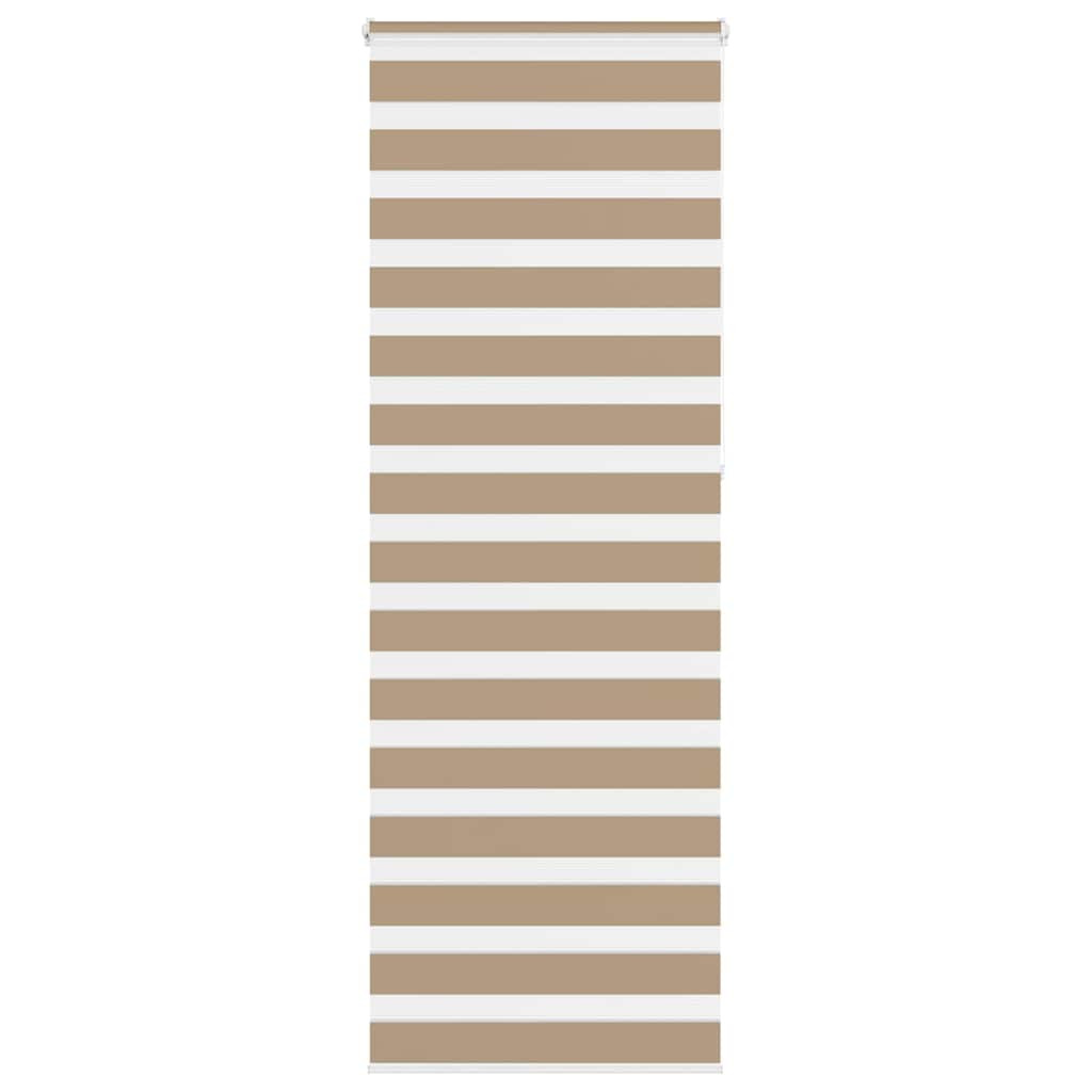 vidaXL Doppelrollo Sandbraun 90x230 cm Stoffbreite 85,9 cm Polyester