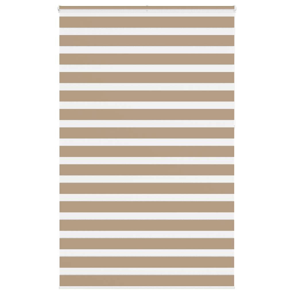 vidaXL Doppelrollo Sandbraun 140x230 cm Stoffbreite 135,9 cm Polyester