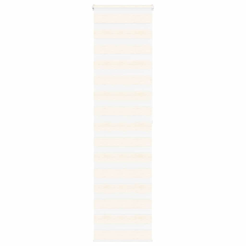 vidaXL Doppelrollo Marmorbeige 65x200 cm Stoffbreite 60,9 cm Polyester