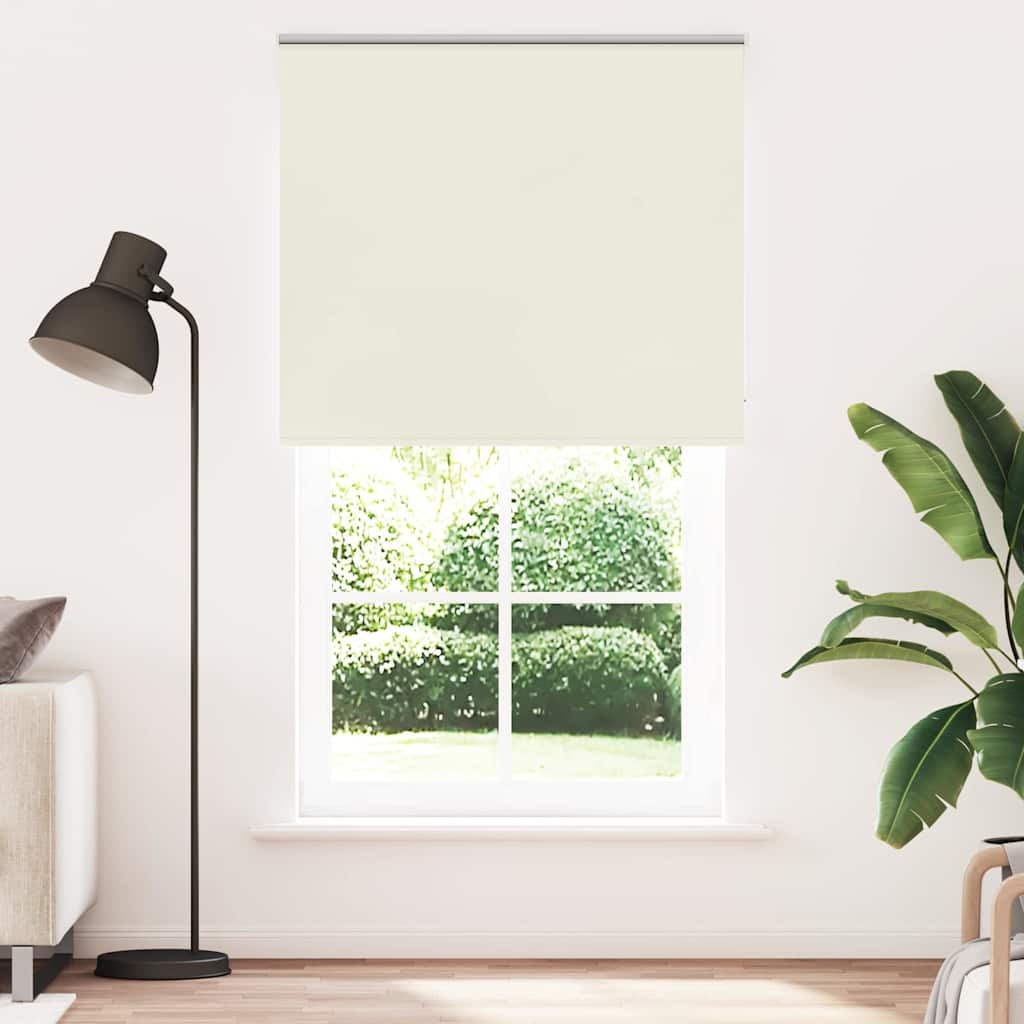 vidaXL Verdunkelungsrollo Cremeweiß 140x230cm Stoffbreite 136,6cm