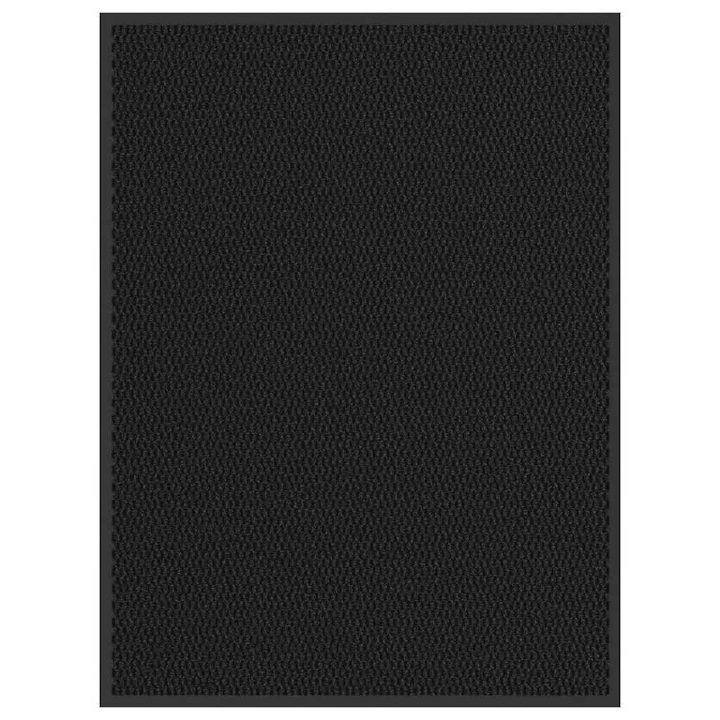 vidaXL Fußmatte Schwarz 90x120 cm