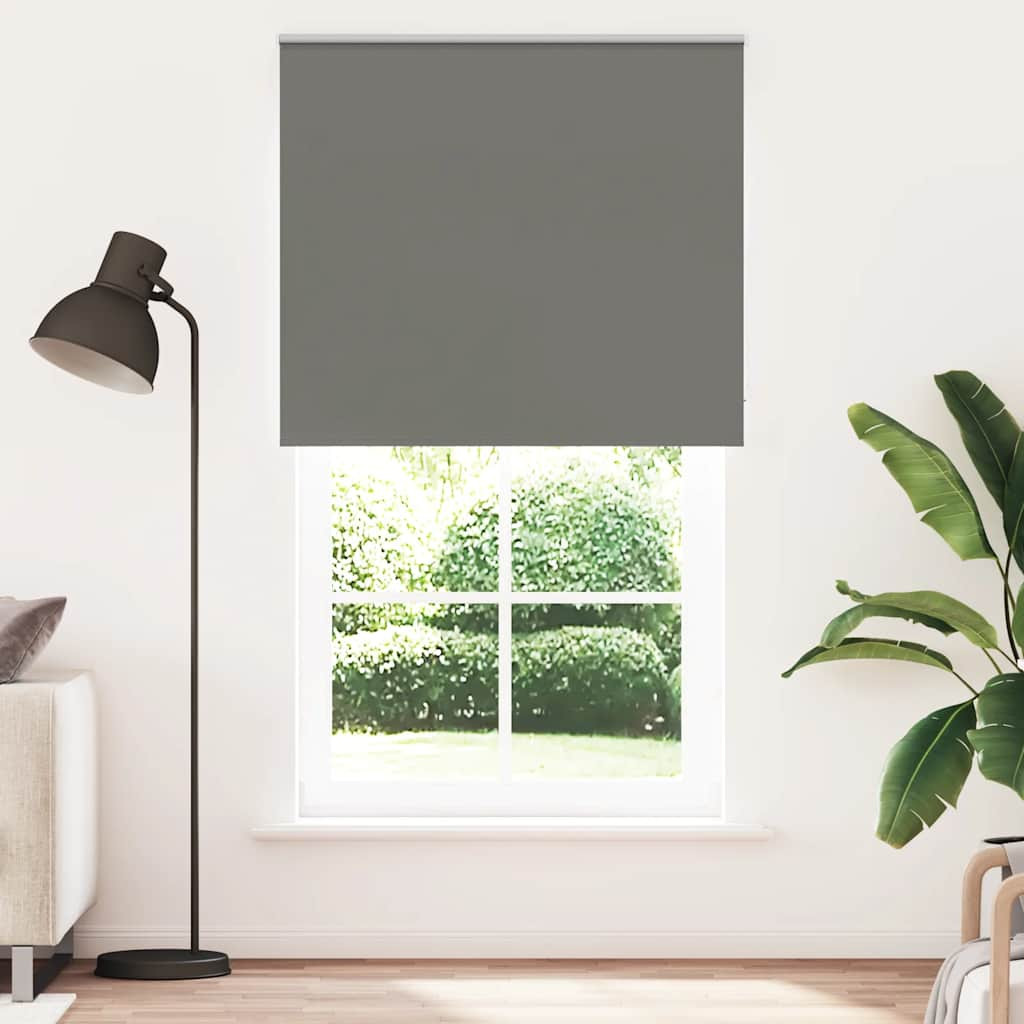 vidaXL Verdunkelungsrollo Grau 130x230cm Stoffbreite 126,6cm Polyester