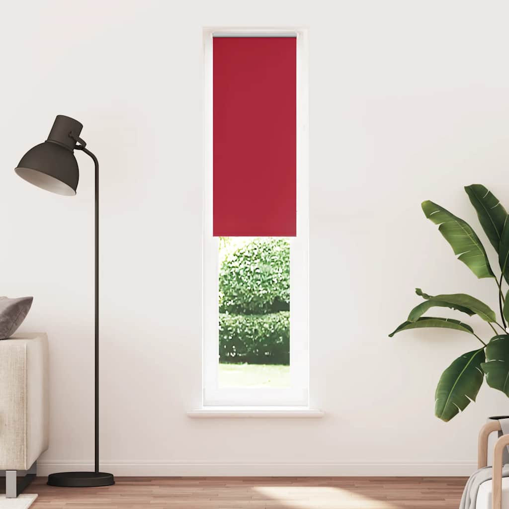 vidaXL Verdunkelungsrollo Rot 40x210 cm Stoffbreite 35,7 cm Polyester