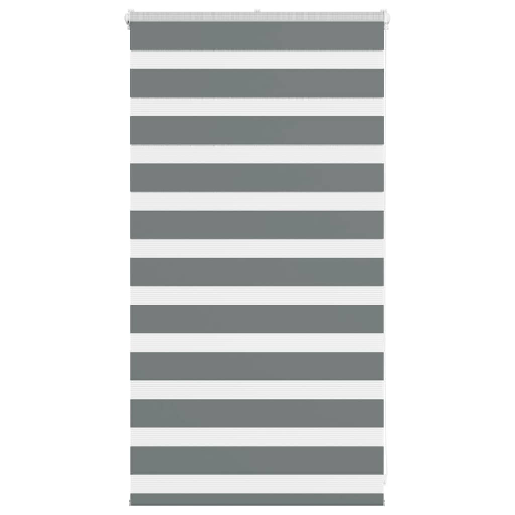 vidaXL Doppelrollo Dunkelgrau 90x100 cm Stoffbreite 85,9 cm Polyester