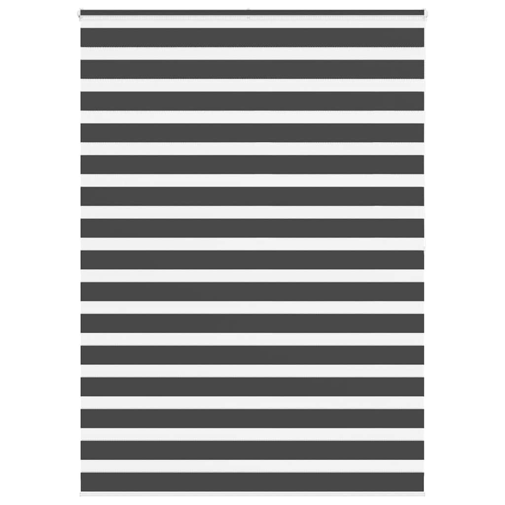 vidaXL Doppelrollo Schwarz 155x200 cm Stoffbreite 150,9 cm Polyester