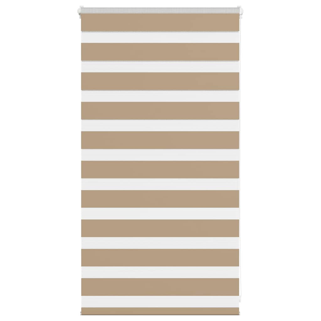 vidaXL Doppelrollo Sandbraun 80x100 cm Stoffbreite 75,9 cm Polyester