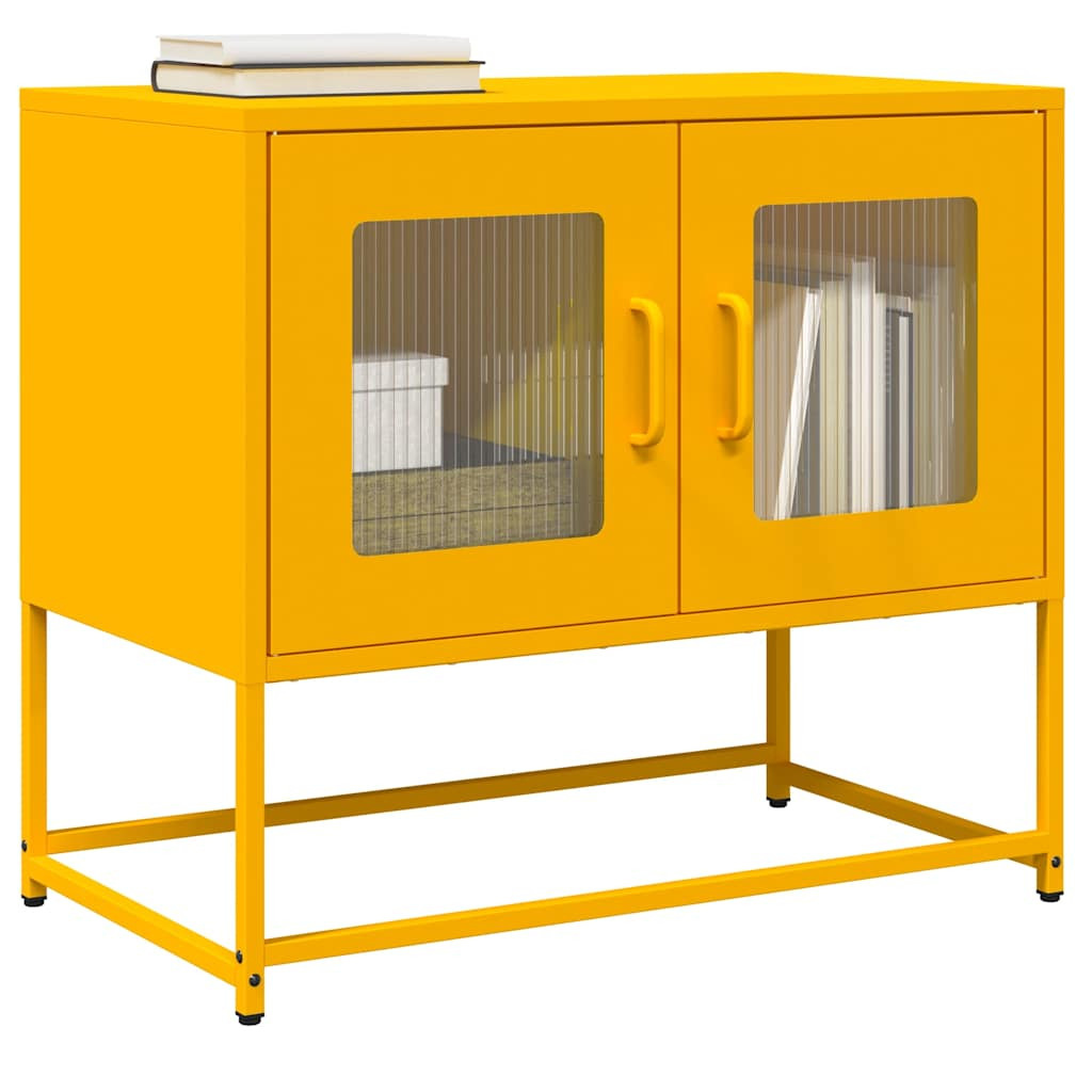 vidaXL TV-Schrank Senfgelb 68x39x60,5 cm Kaltgewalzter Stahl