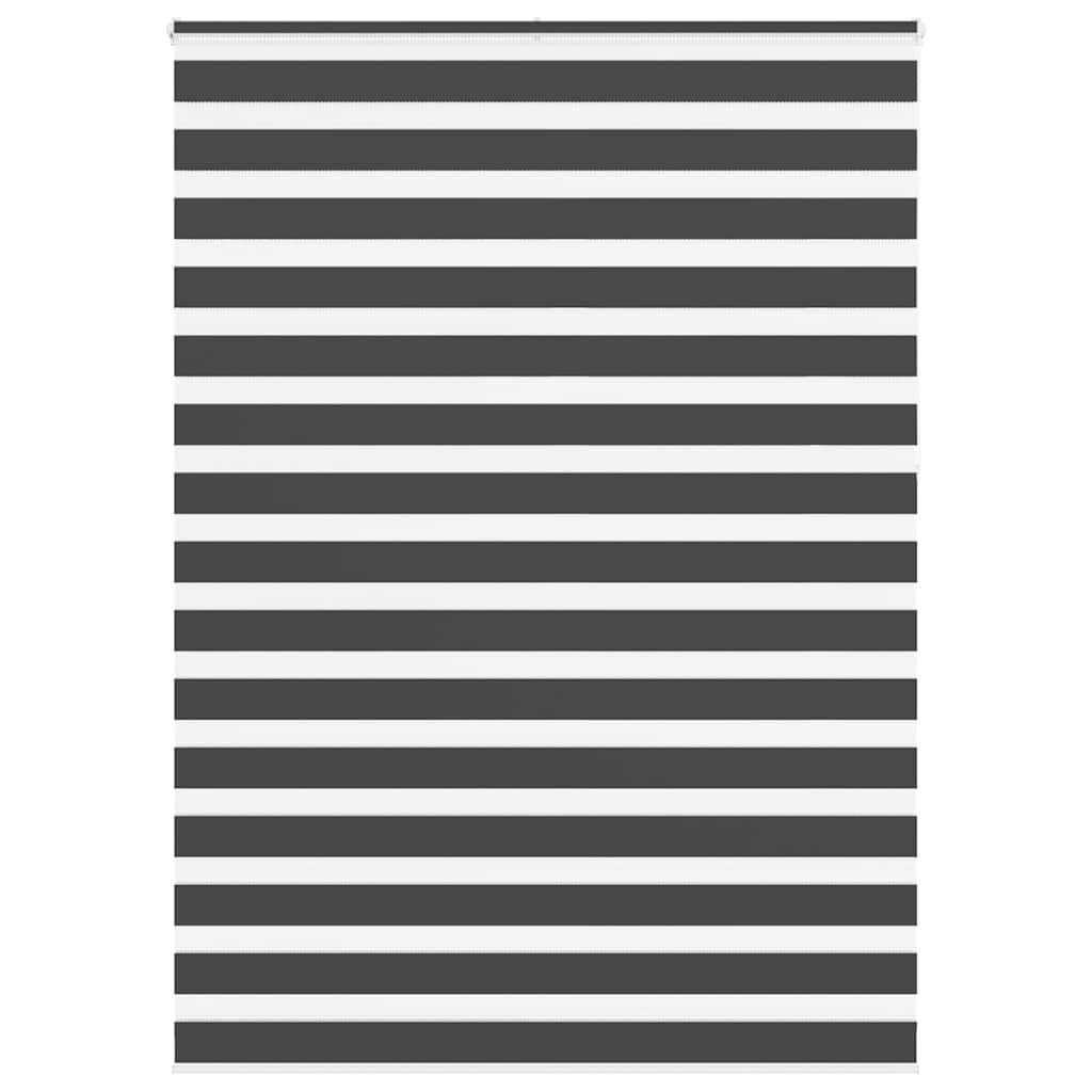 vidaXL Doppelrollo Schwarz 155x230 cm Stoffbreite 150,9 cm Polyester