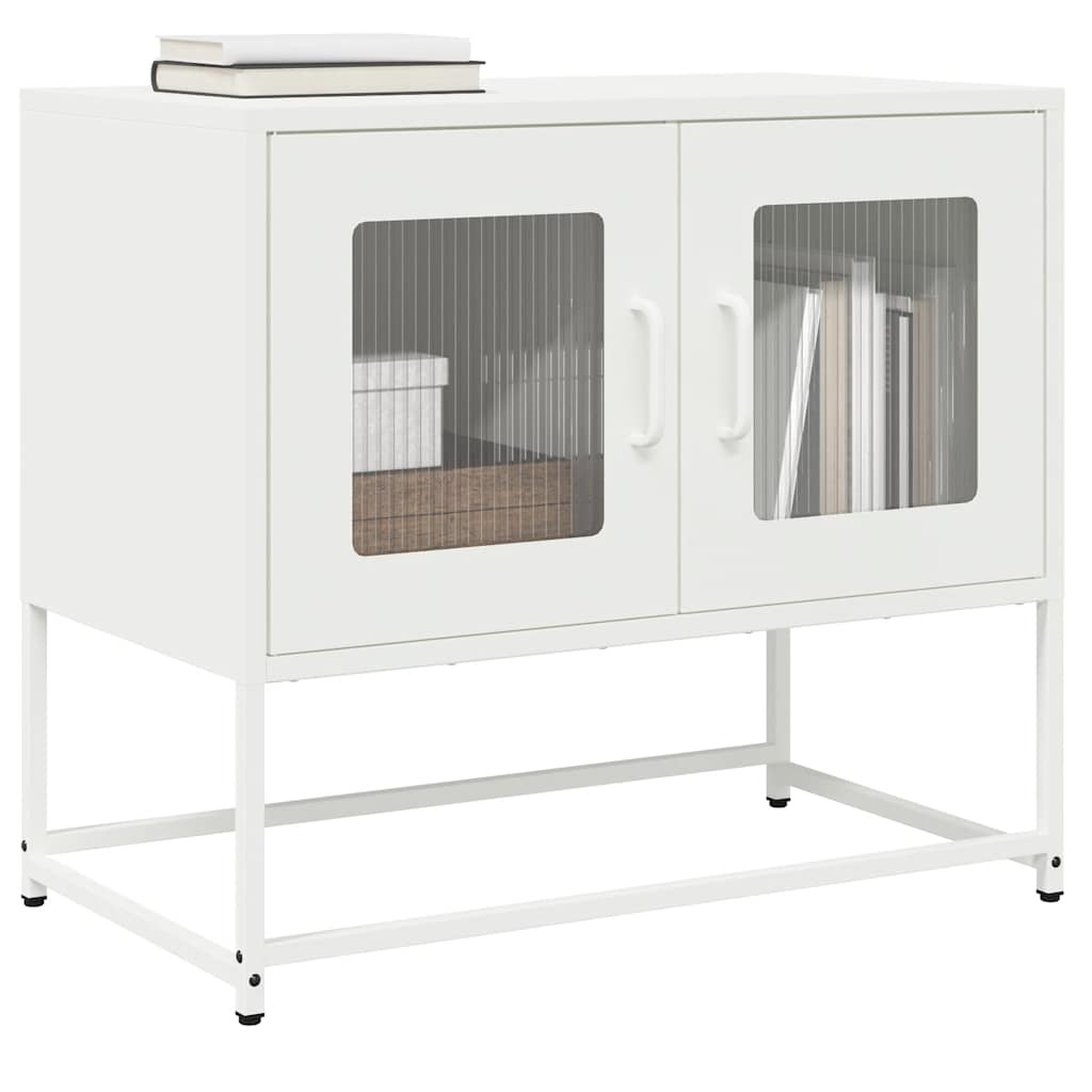 vidaXL TV-Schrank Weiß 68x39x60,5 cm Kaltgewalzter Stahl