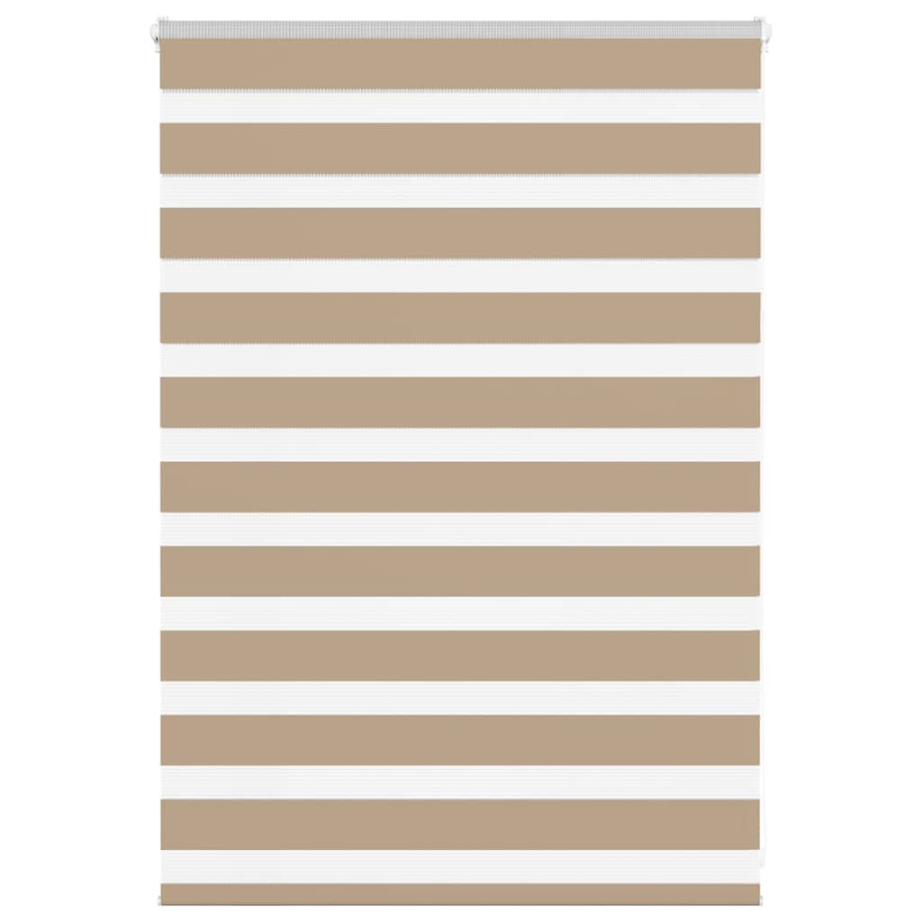 vidaXL Doppelrollo Sandbraun 95x100 cm Stoffbreite 90,9 cm Polyester