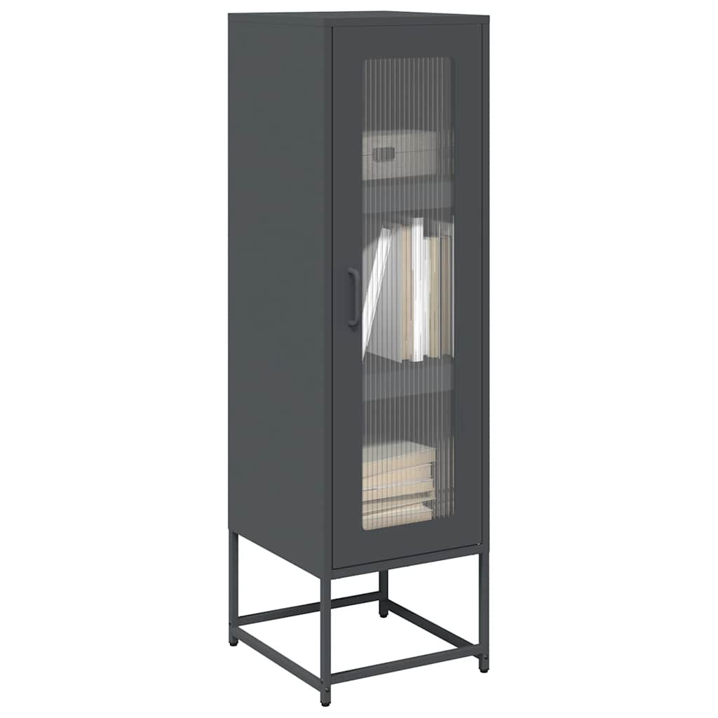 vidaXL Highboard Anthrazit 36x39x123 cm Kaltgewalzter Stahl
