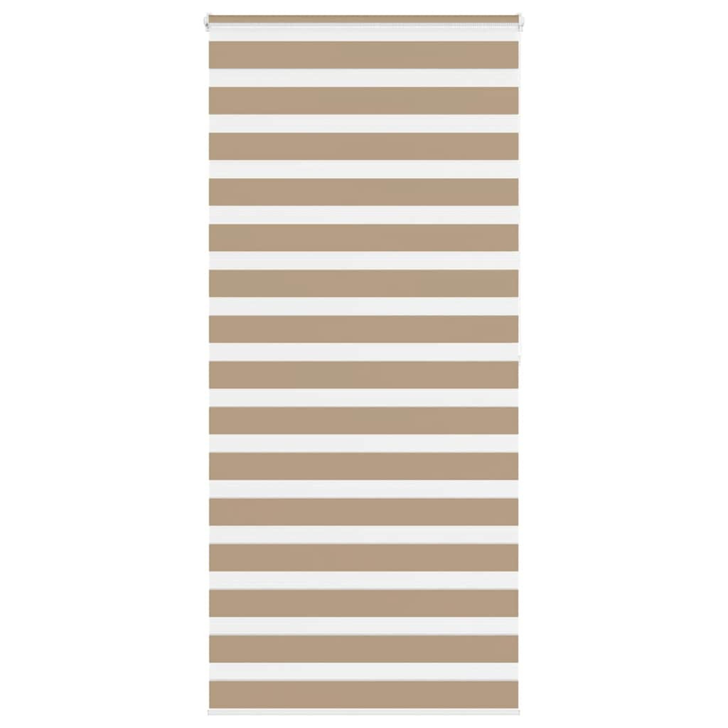 vidaXL Doppelrollo Sandbraun 115x200 cm Stoffbreite 110,9 cm Polyester