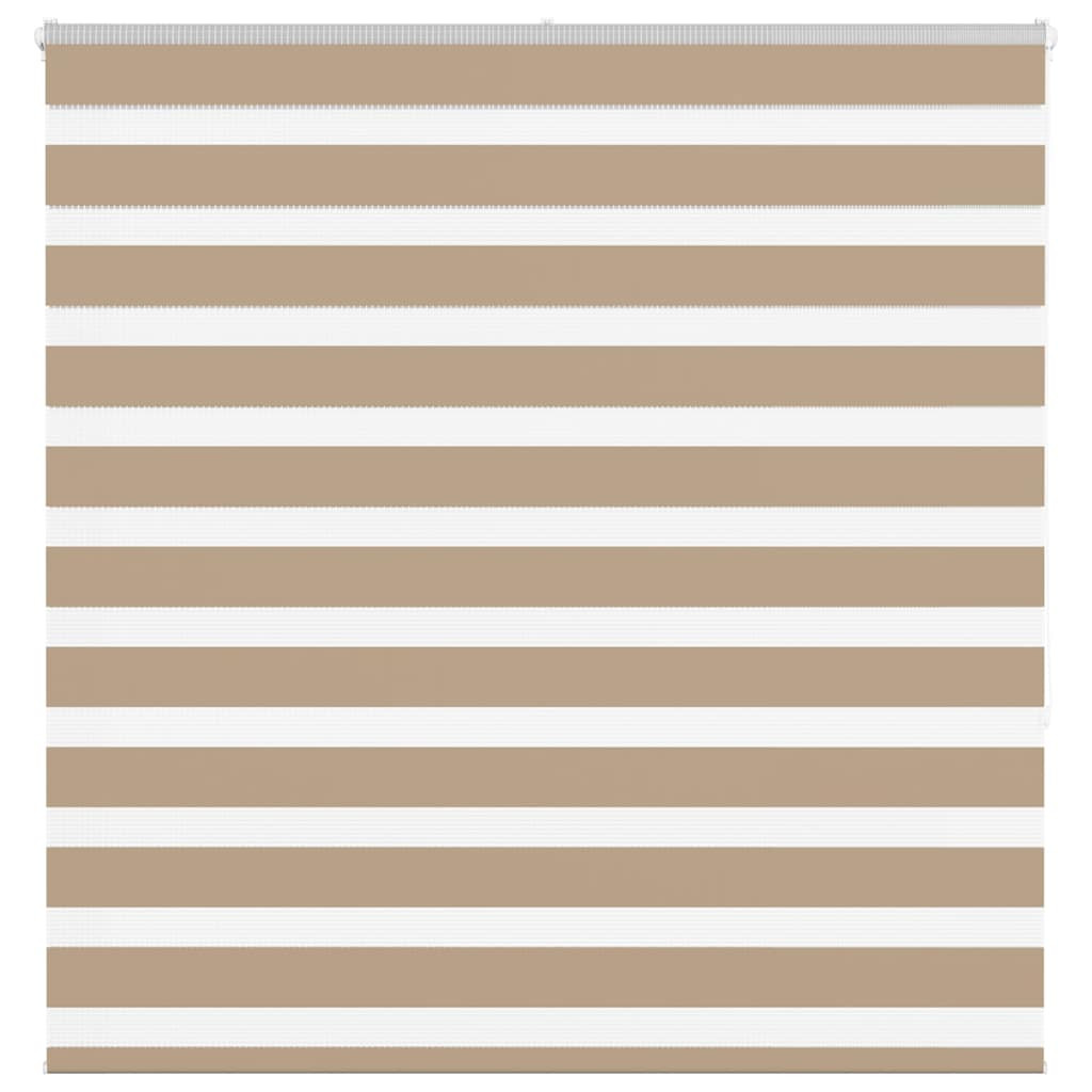 vidaXL Doppelrollo Sandbraun 140x150 cm Stoffbreite 135,9 cm Polyester