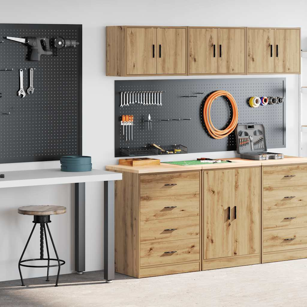 vidaXL Garagenschränke 2 Stk. Artisan-Eiche Holzwerkstoff