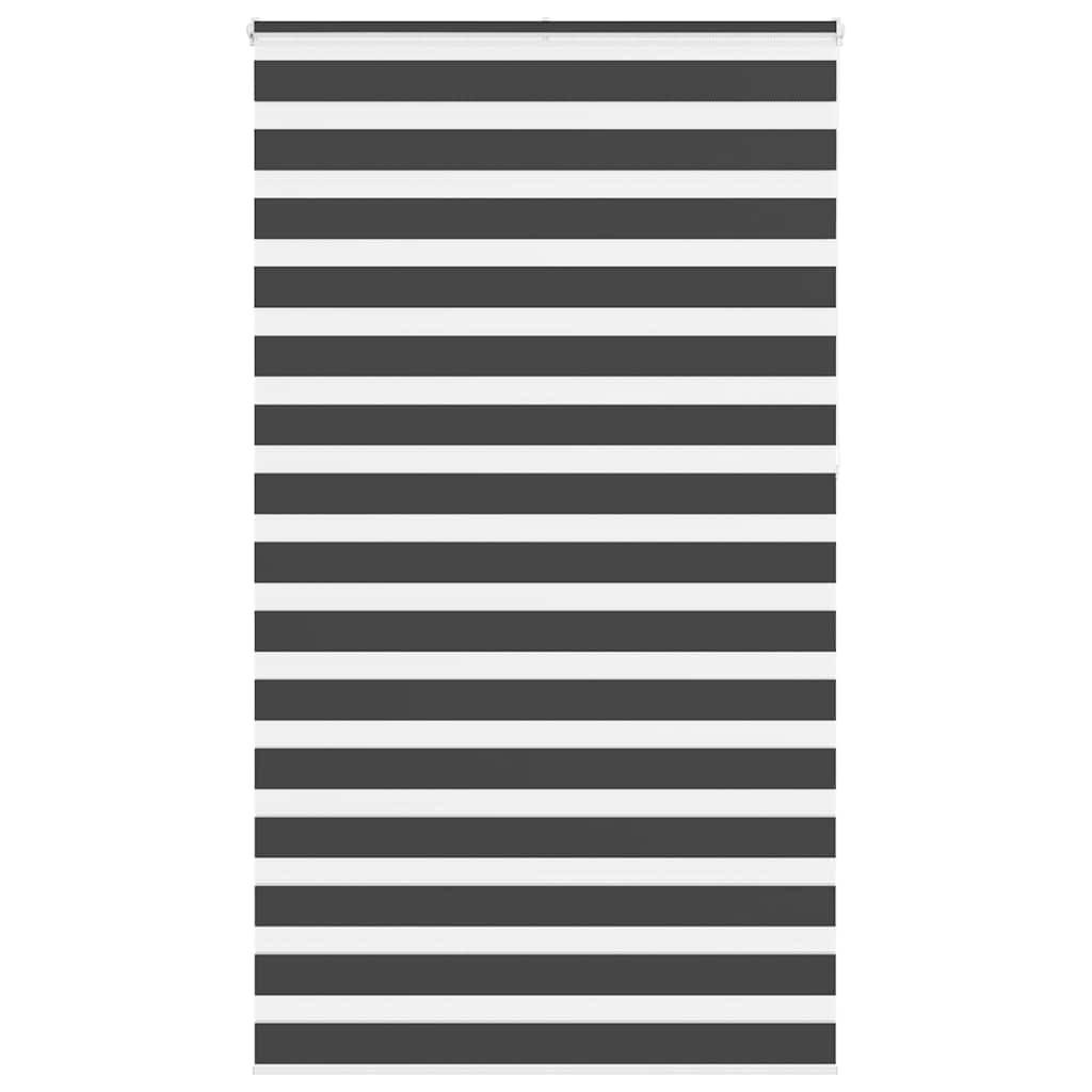 vidaXL Doppelrollo Schwarz 120x230 cm Stoffbreite 115,9 cm Polyester