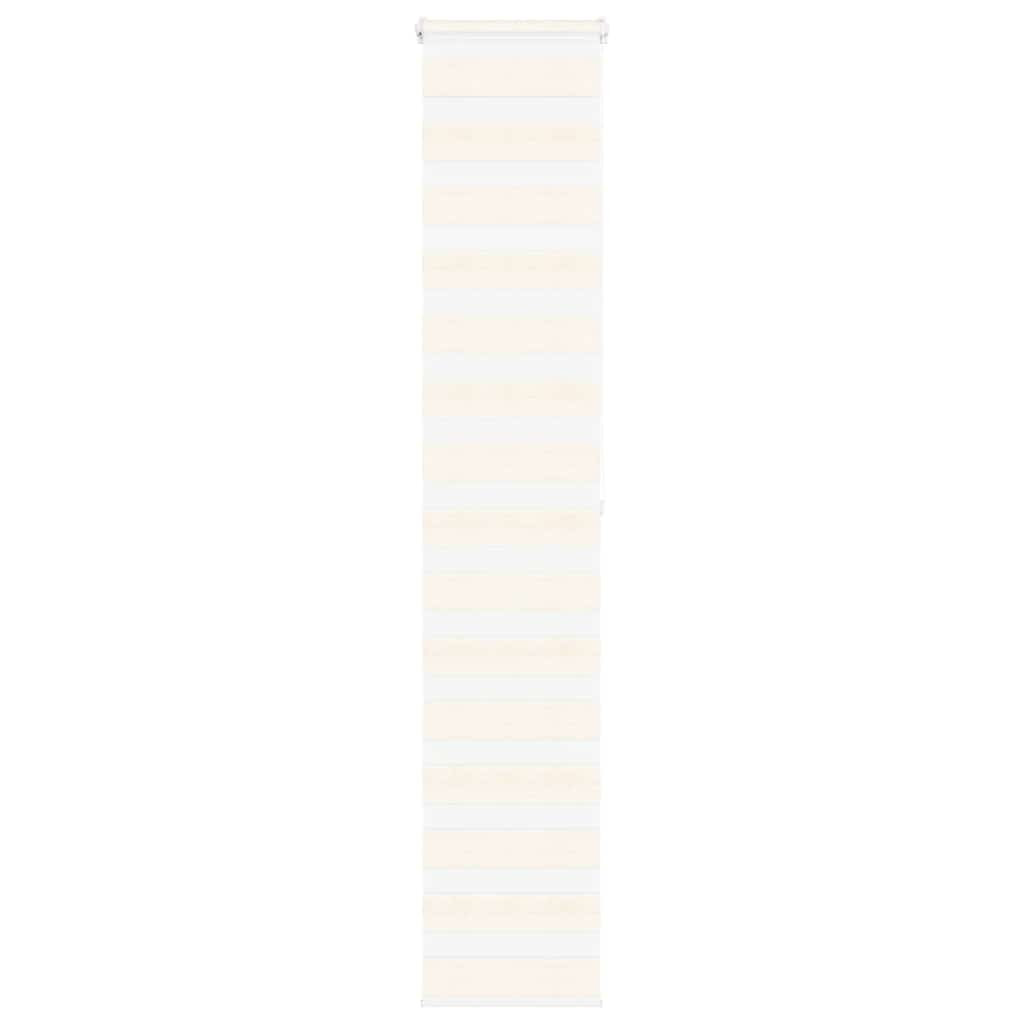 vidaXL Doppelrollo Marmorbeige 45x200 cm Stoffbreite 40,9 cm Polyester