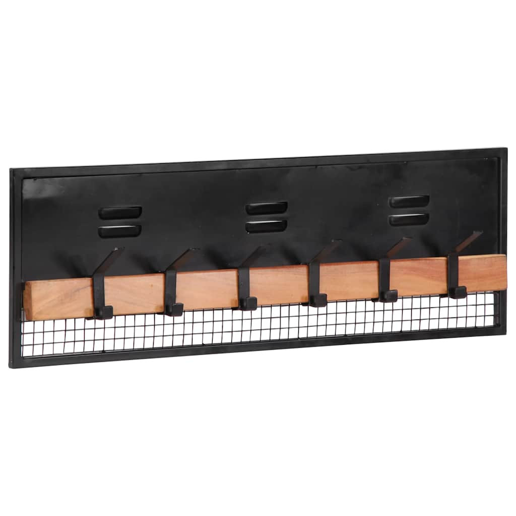vidaXL Wandgarderobe 90x11x30 cm Massivholz Mango