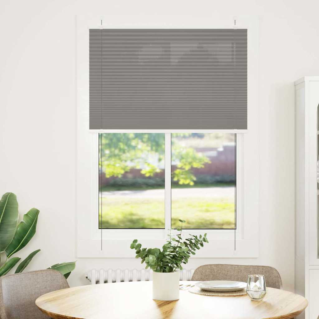 vidaXL Plissee Anthrazit 100x100 cm Stoffbreite 99,4 cm Polyester