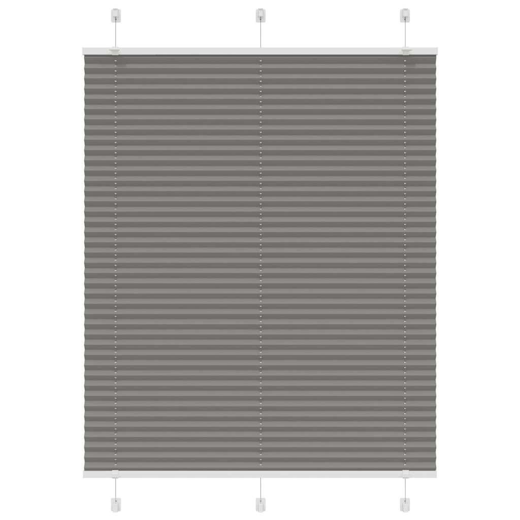 vidaXL Plissee Anthrazit 110x150 cm Stoffbreite 109,4 cm Polyester