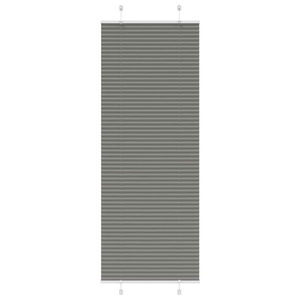 vidaXL Plissee Anthrazit 80x200 cm Stoffbreite 79,4 cm Polyester