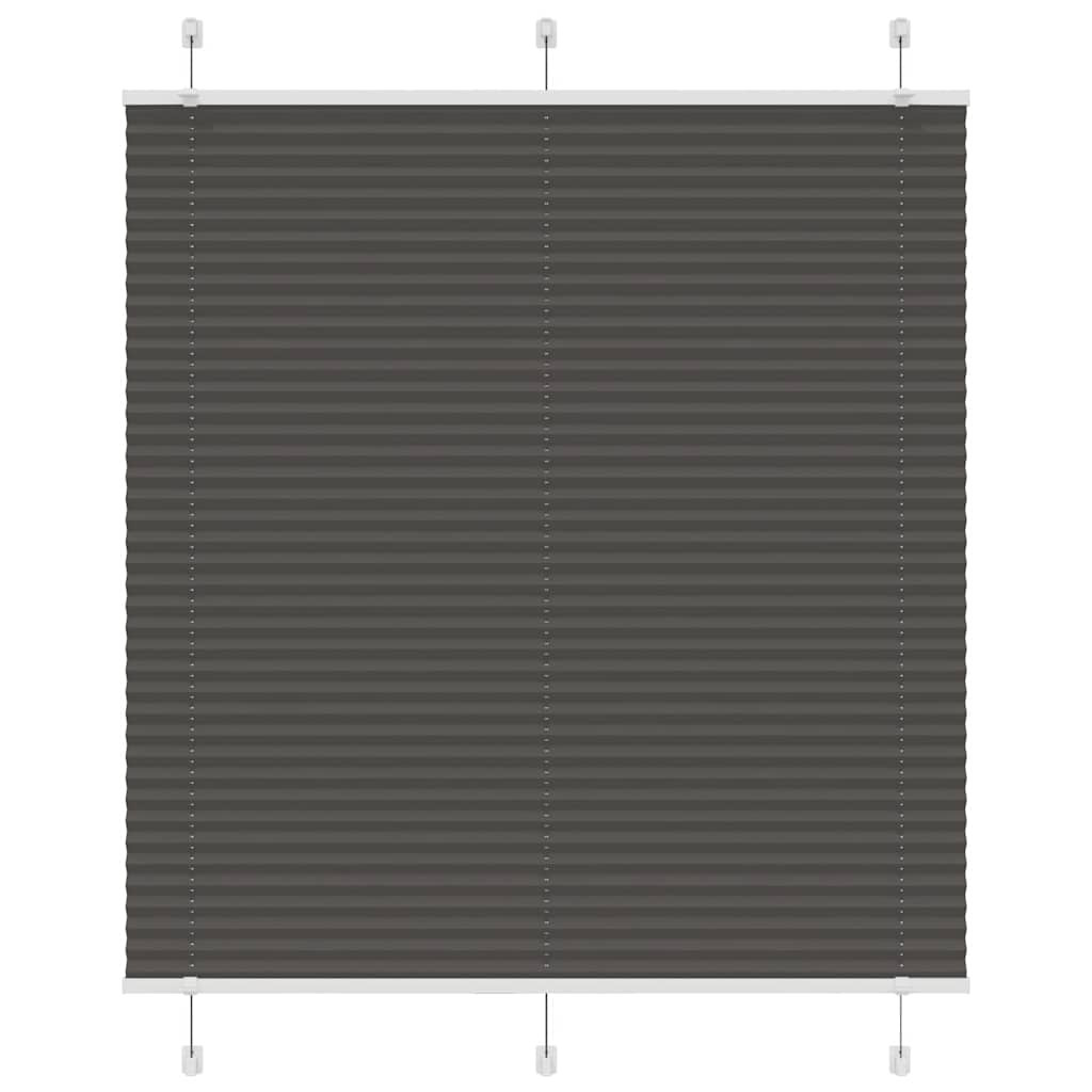 vidaXL Plissee Schwarz 120x150 cm Stoffbreite 119,4 cm Polyester