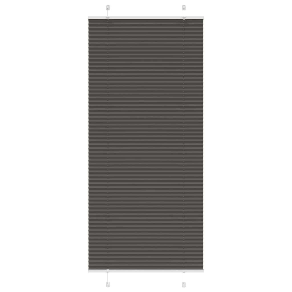vidaXL Plissee Schwarz 90x200 cm Stoffbreite 89,4 cm Polyester