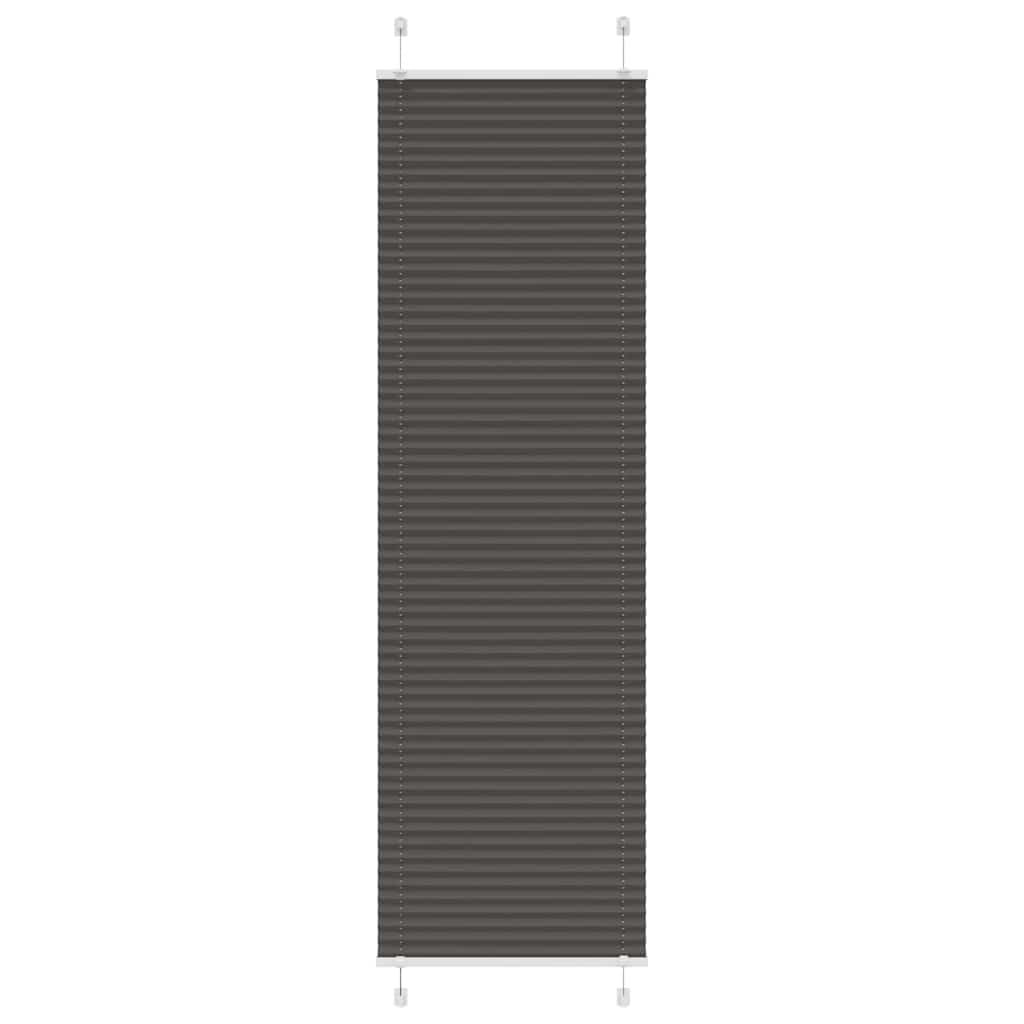vidaXL Plissee Schwarz 65x200 cm Stoffbreite 64,4 cm Polyester