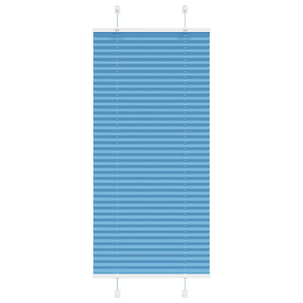 vidaXL Plissee Blau 65x100 cm Stoffbreite 64,4 cm Polyester