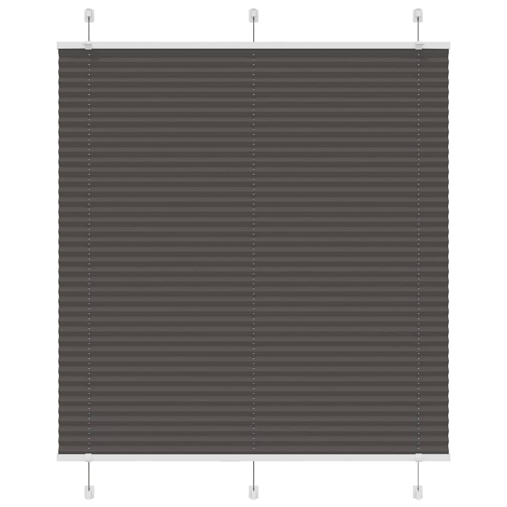vidaXL Plissee Schwarz 120x100 cm Stoffbreite 119,4 cm Polyester