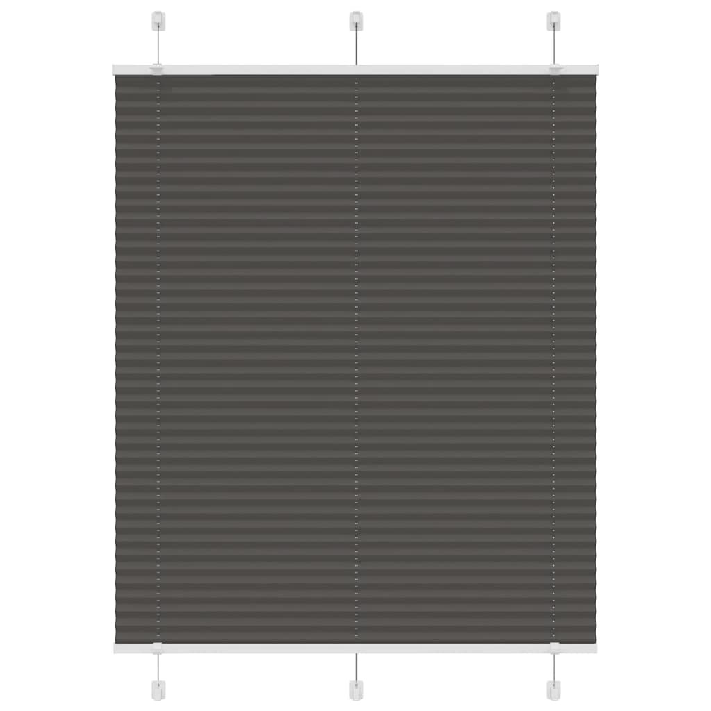 vidaXL Plissee Schwarz 110x150 cm Stoffbreite 109,4 cm Polyester