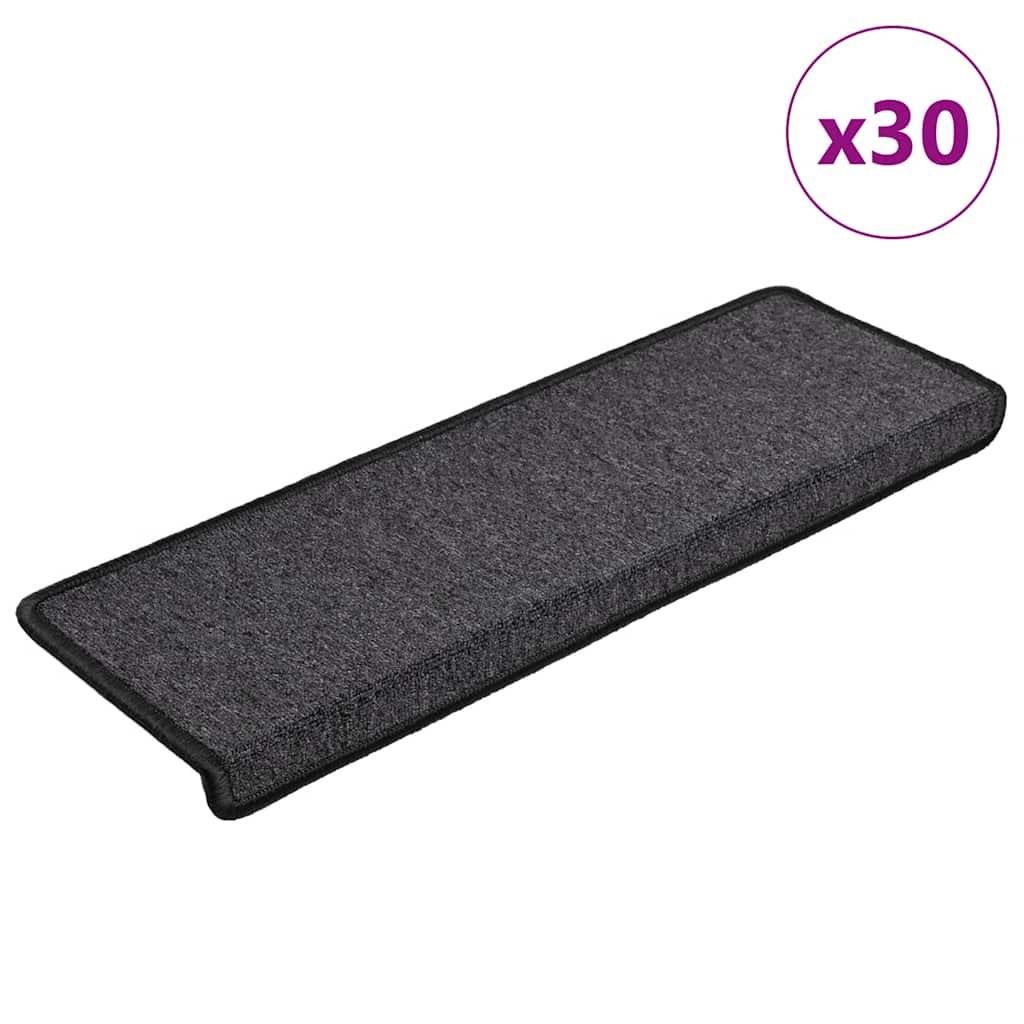 vidaXL Stufenmatten 30 Stk. 65x21x4 cm Anthrazit Rechteckiger Rand