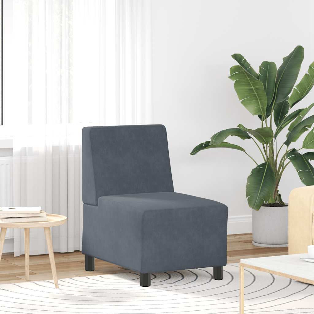 vidaXL Modulares Sofa ohne Armlehnen Dunkelgrau 55 cm Samt