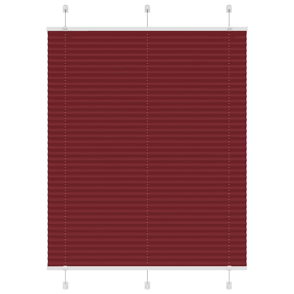 vidaXL Plissee Bordeauxrot 105x100 cm Stoffbreite 104,4 cm Polyester