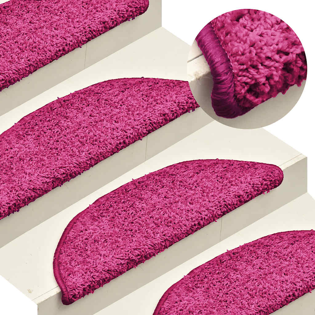 vidaXL Stufenmatten 30 Stk. 56x17x3 cm Rosa Halbrund