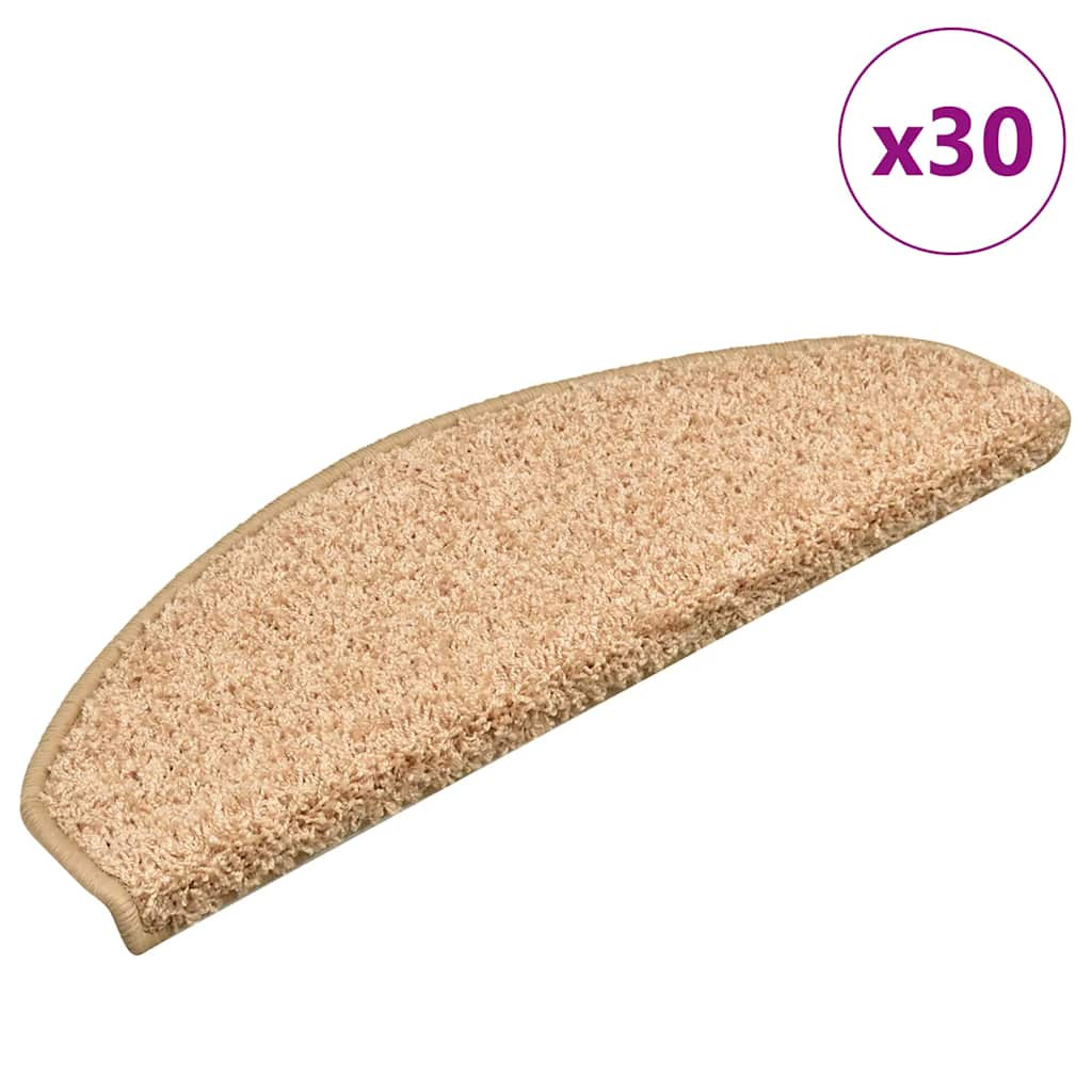 vidaXL Stufenmatten 30 Stk. 65x21x4 cm Gold Halbrund Groß