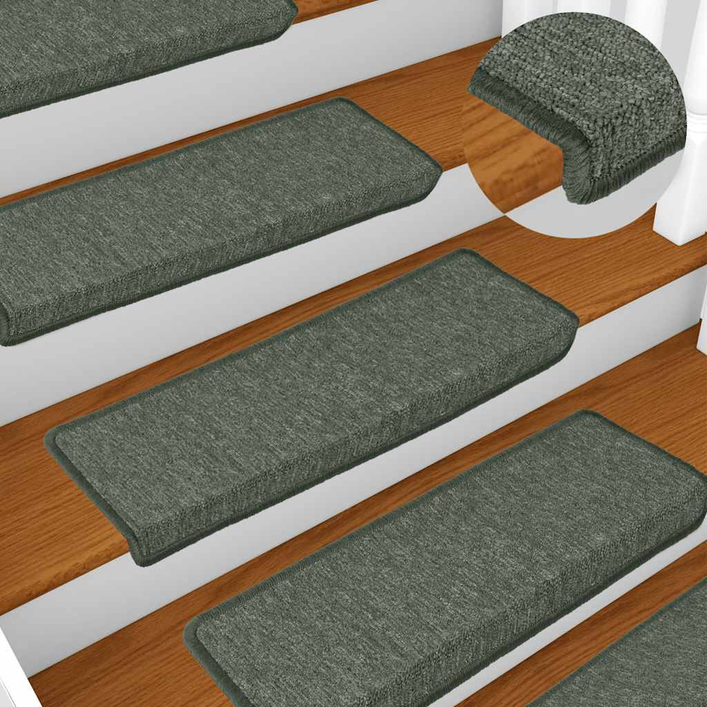 vidaXL Stufenmatten 30 Stk. 65x21x4 cm Dunkelgrün Rechteckiger Rand