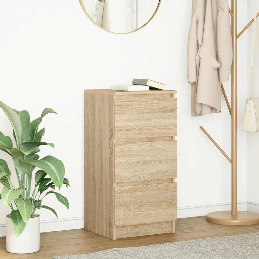 vidaXL Sideboard Sonoma-Eiche 37,5x35x76 cm Holzwerkstoff