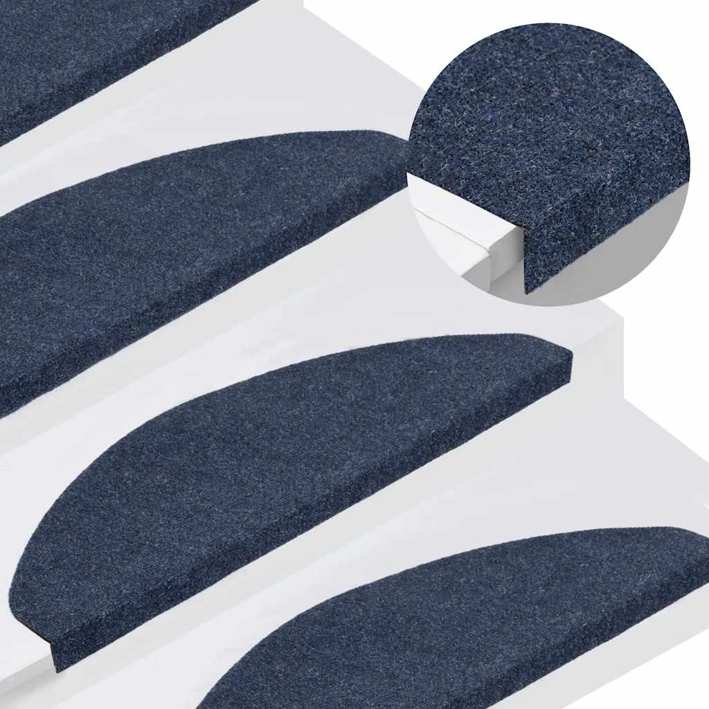 vidaXL Stufenmatten Selbstklebend 30 Stk. Blau 65x22,5x3,5 cm