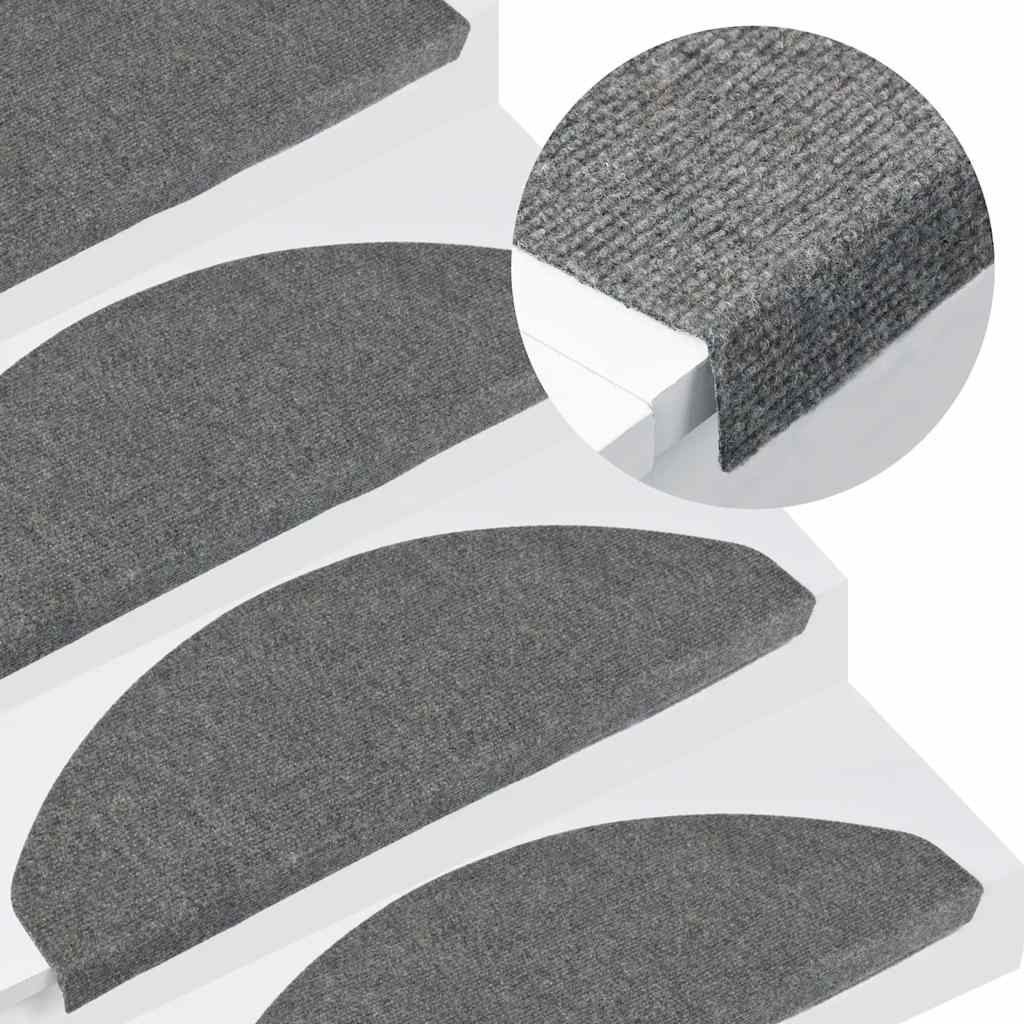 vidaXL Stufenmatten Selbstklebend 20 Stk. Grau 65x22,5x3,5 cm