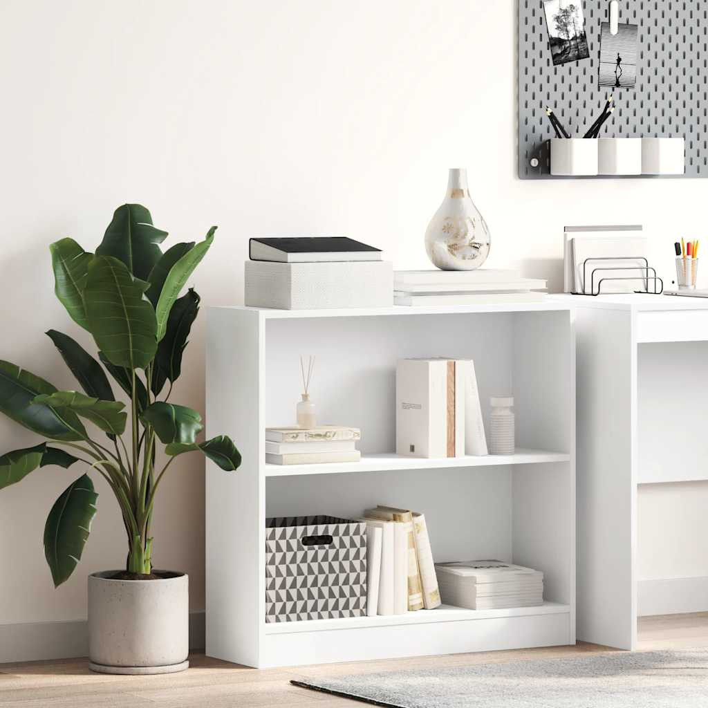vidaXL Bücherregal Weiß 80x24x75 cm Holzwerkstoff