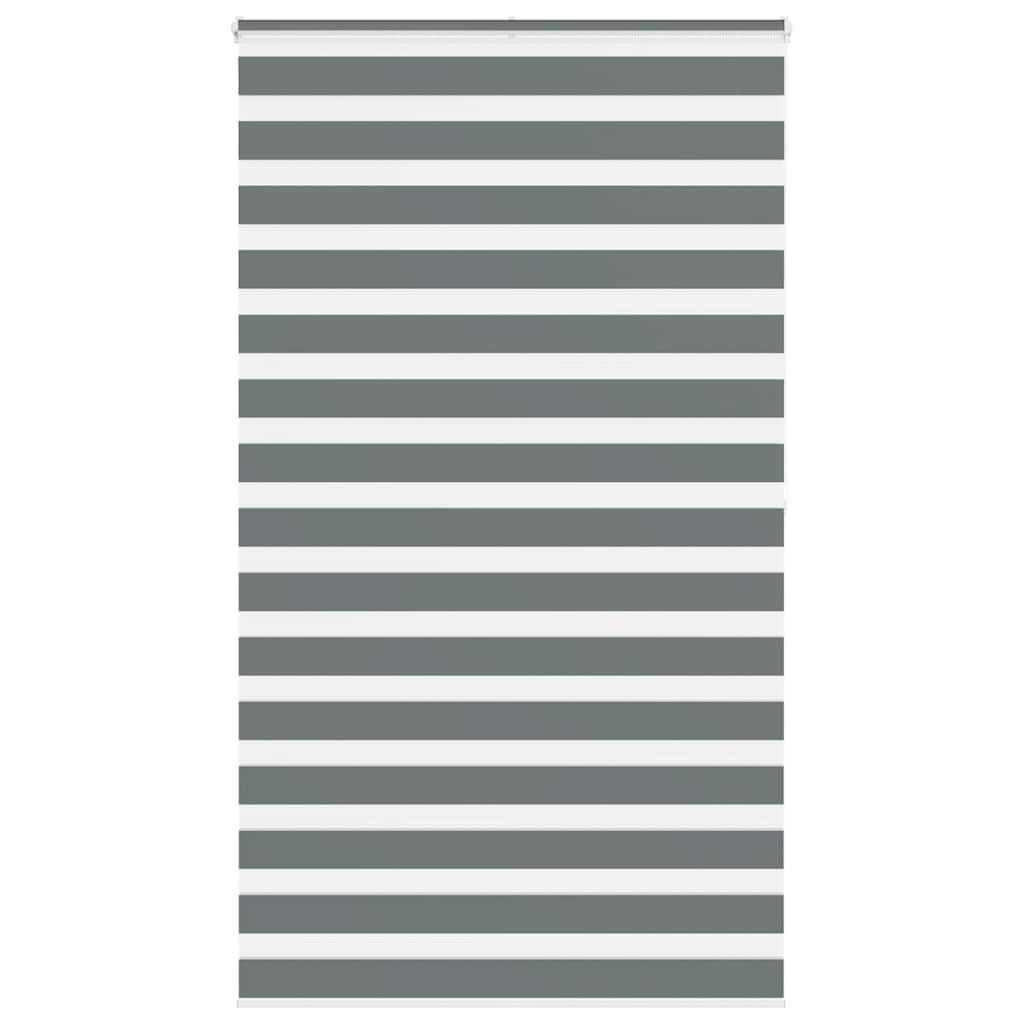 vidaXL Doppelrollo Dunkelgrau 125x200 cm Stoffbreite 120,9 cm Polyester