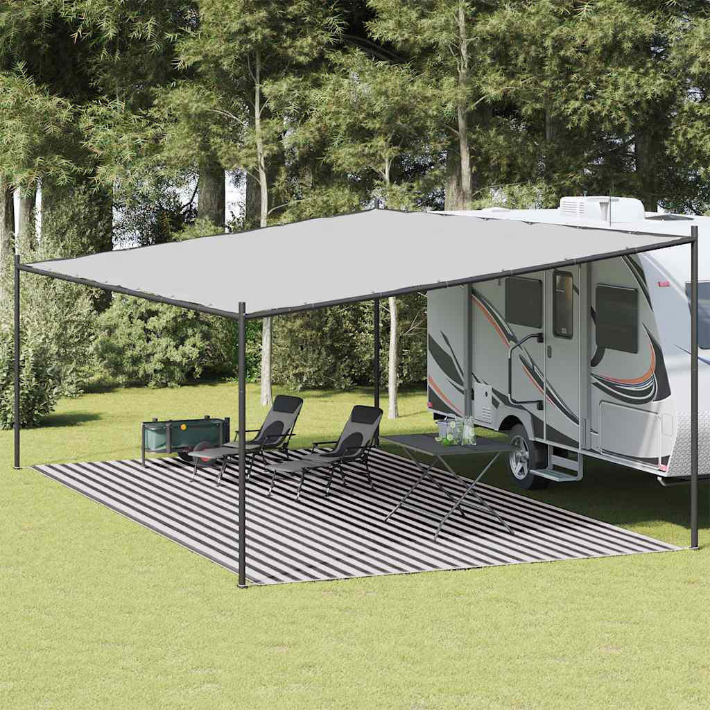 vidaXL Zeltteppich Anthrazit und Weiß 400x800 cm HDPE