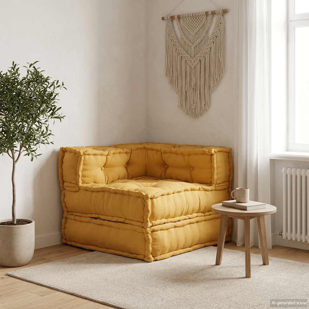 vidaXL Modulares Sofaelement Gelb 70x70x54 cm Stoff