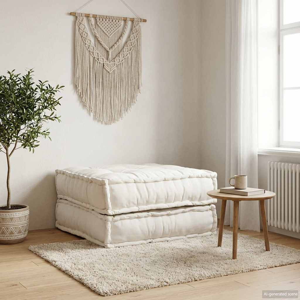 vidaXL Modulares Sofaelement Creme 70x70x36 cm Stoff