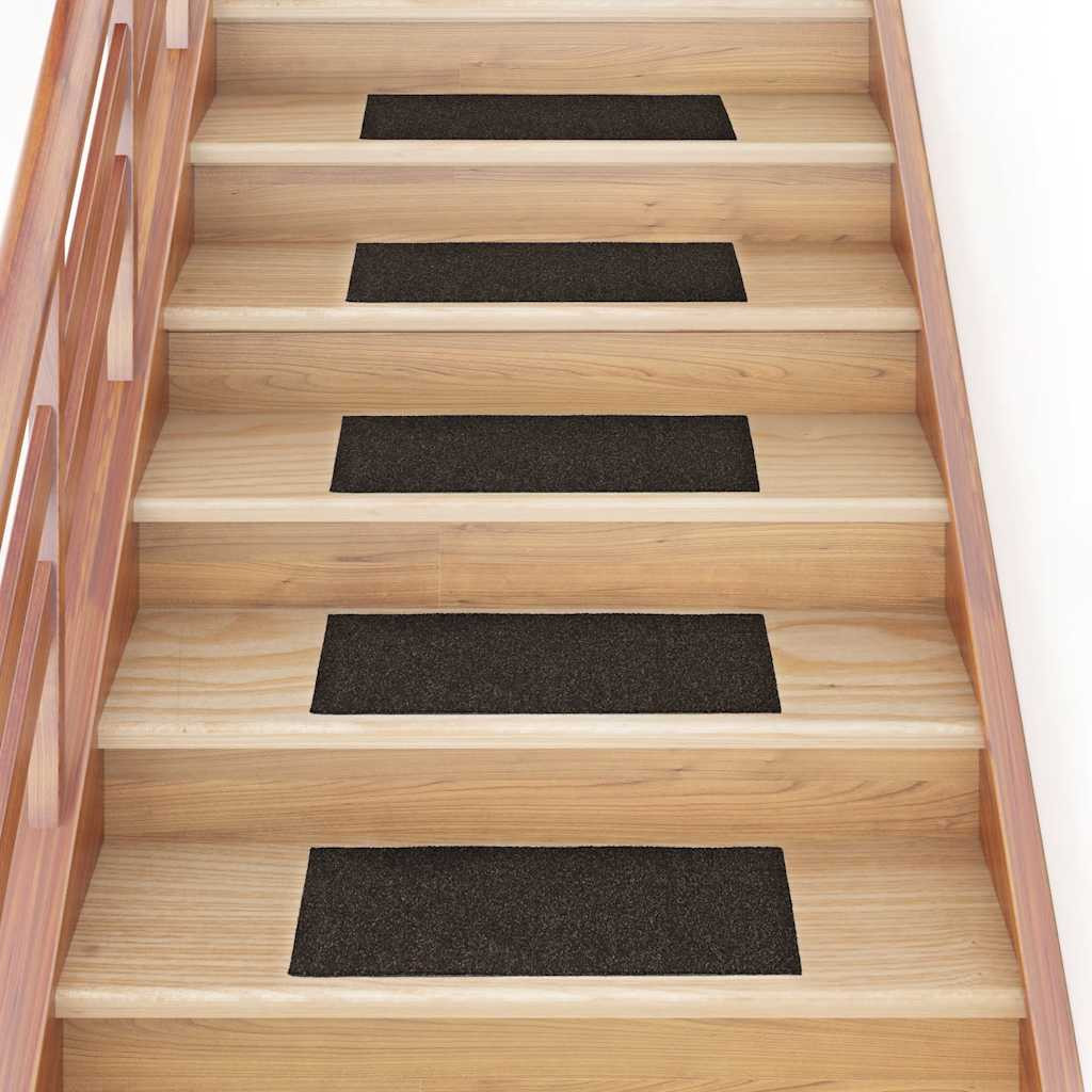 vidaXL Stufenmatten Selbstklebend 30 Stk. 60x25 cm Dunkelbraun Rechteckig
