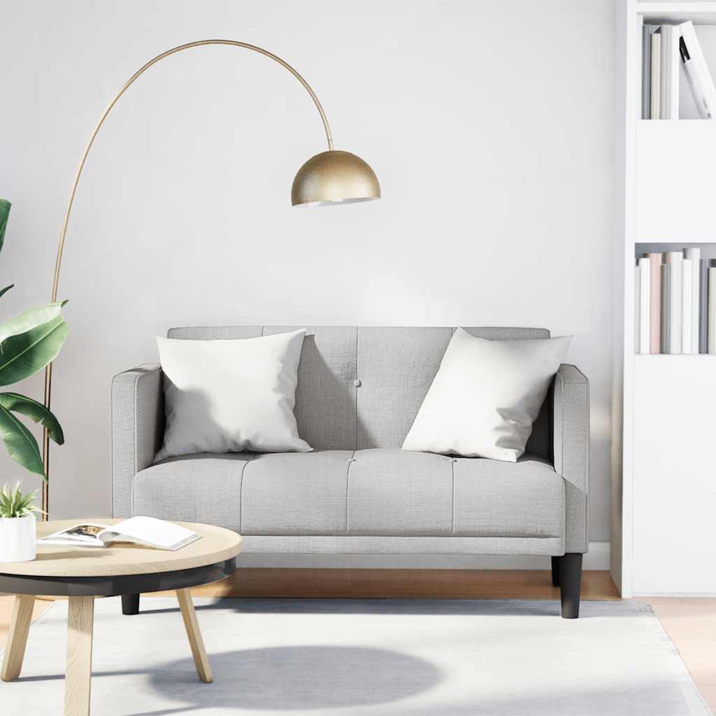 vidaXL Zweisitzer-Sofa Wolkengrau 111 cm Stoff