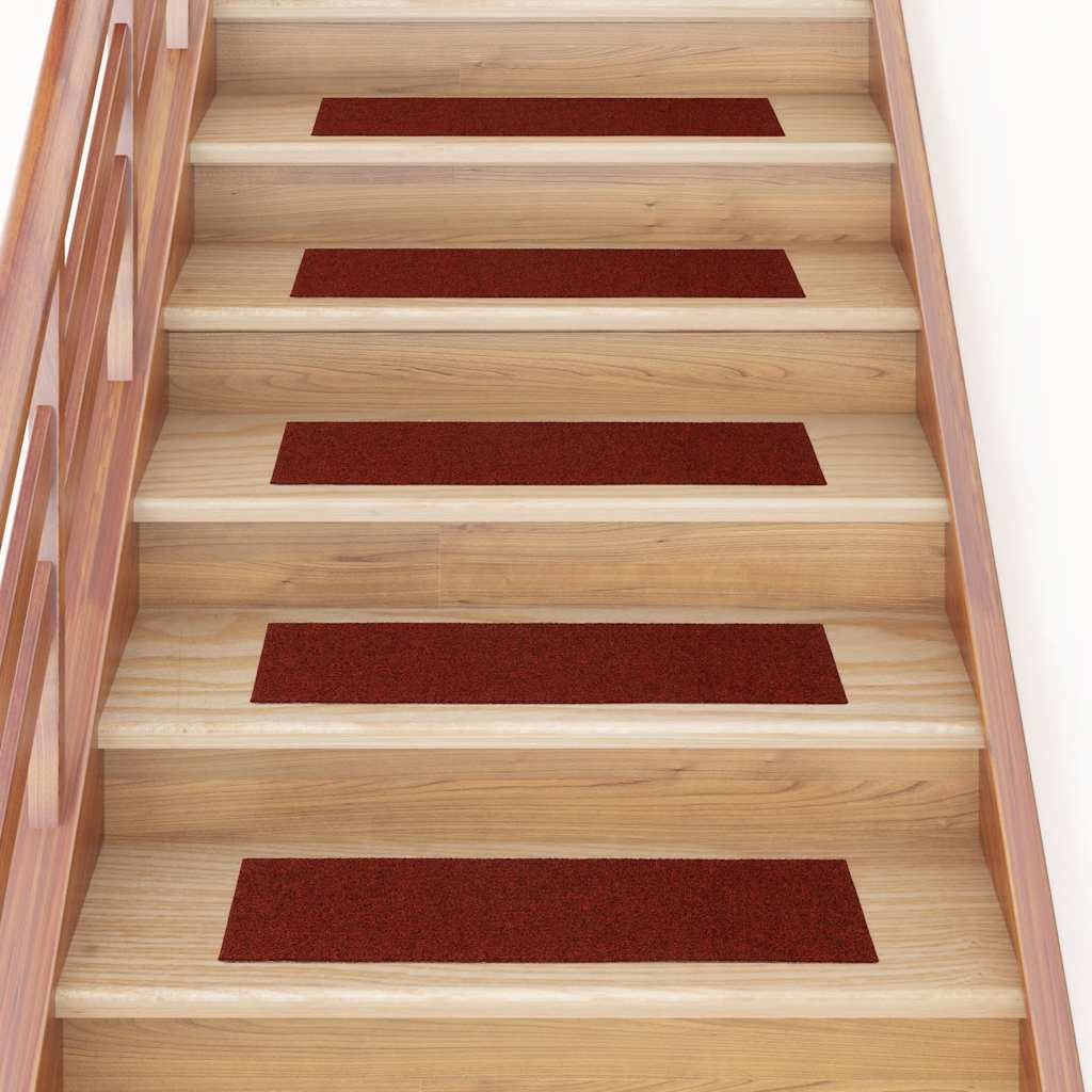 vidaXL Stufenmatten Selbstklebend 30 Stk. 76x20 cm Bordeauxrot Rechteckig
