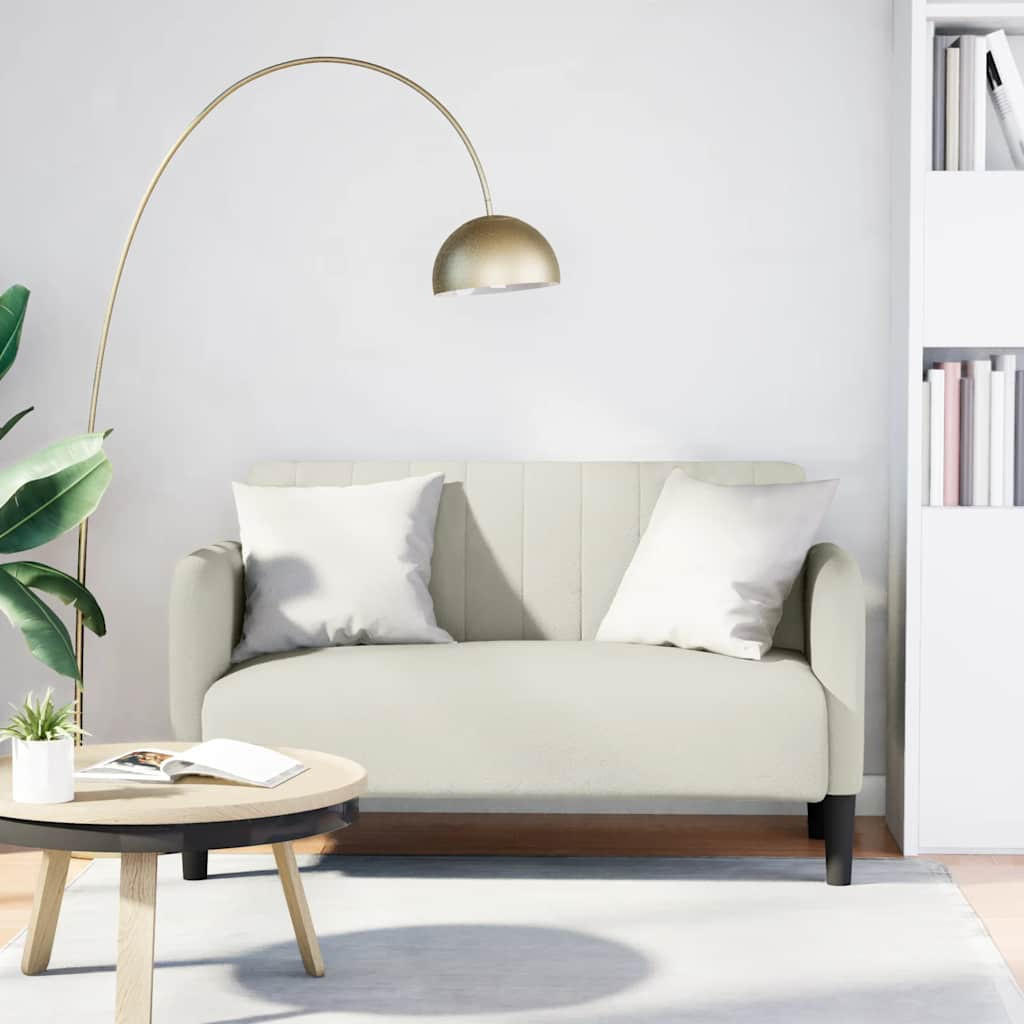 vidaXL Zweisitzer-Sofa Creme 109 cm Samt