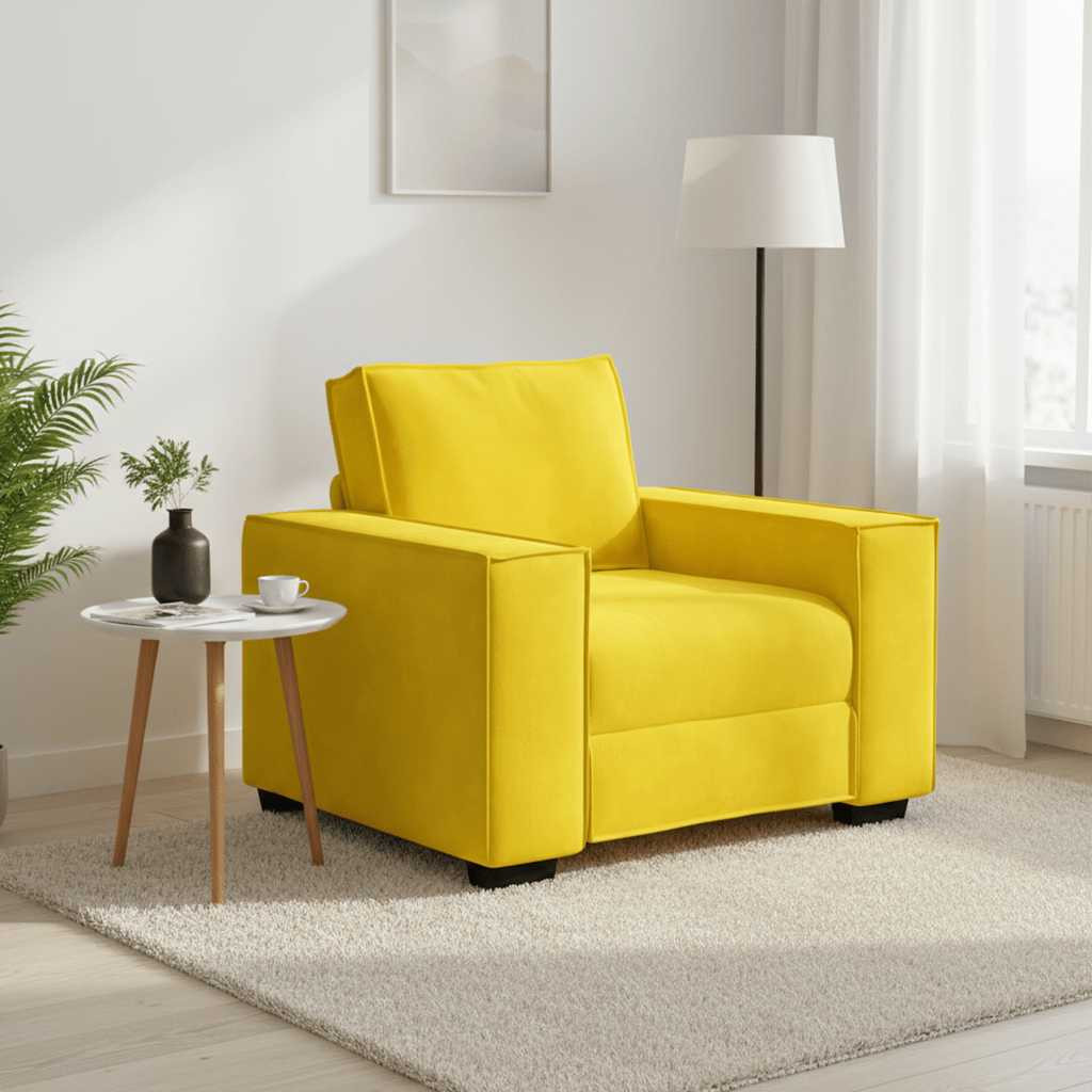vidaXL Sessel Gelb 100x78x84 cm Samt
